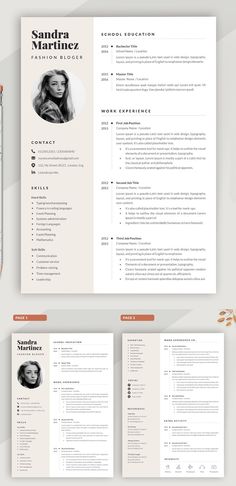 a professional resume template with an orange accent