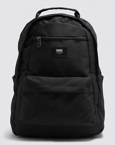 Functional Vans Backpack, Vans Functional Backpack For Back To School, Functional Vans Backpack For Back To School, Vans Travel Backpack, Vans Backpack For Outdoor Activities, Vans Black Travel Backpack, Vans Standard Backpack For Travel, Vans Black Backpack For Travel, Vans Backpack For Everyday Use