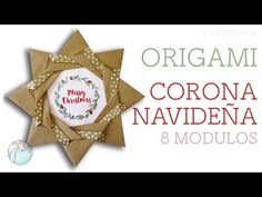 the origami corona naviddena is made out of brown paper