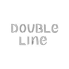 the words double line are black and white