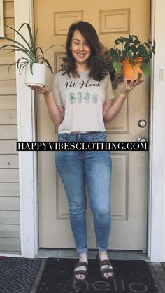 Plant lovers unite. This Pot Head Plant shirt comes in a buttery soft unisex style or a modestly cropped tee. Show off your love for potted plants in this tee that is sure to become your new favorite #comfy and #stylish Womens Tshirt, Cropped Tee, Positive Messages, Tees For Women, Unisex Style, Comfortable Outfits