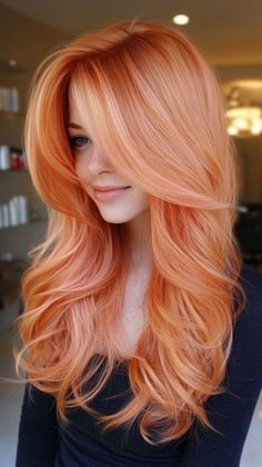 Blonde To Deep Red Hair, Red And Strawberry Blonde Hair, Blonde And Vivid Hair Color Ideas, Pastel Copper Hair, Copper And Blue Hair, Blonde With Color, Redhead With Blonde Highlights, Fox Color Hair, Blue Lowlights