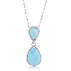 [Diamond Engagement Rings, Diamond Stud Earrings, and Gold Jewelry Online]-Angelucci Jewelry Blue Necklaces, Pear Shape Pendant, Pear Shaped Pendant, Larimar Necklace, Larimar Jewelry, Larimar Pendant, Larimar Stone, Blue Necklace, Necklaces For Women