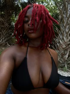 Red Locs, Dreads Girl, Punk Hair, Pretty Hair Color, Cool Hair Color, Black Girls Hairstyles