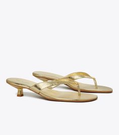 Capri Low Heel Sandal: Women's Designer Sandals | Tory Burch Summer Shoes For Women, Best Summer Shoes, Miller Sandal, Plastic Heels, Platform Flip Flops, Embellished Flats, Red Louboutin, Closed Toe Sandals, The Best Summer