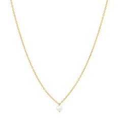 Gold vermeil, sterling silver Delicate link chain with simple freshwater pearl pendant Approximately 16 inches adjustable to 18 inches SAN-008 (GV/PRL) Elegant Pearl Charm Necklace With Delicate Chain, Elegant Pearl Charm Necklaces, Elegant Pearl Charm Necklace, Classic Pearl Chain Necklace With Pearl Pendant, Classic Pearl White Chain Necklace With Pearl Pendant, Elegant Yellow Gold Charm Necklace With Pearl Chain, Classic Pearl Charm Necklace With Pearl Pendant, Classic Pearl Charm Necklace With Pearl Chain, Elegant Pearl Charm Necklace With Adjustable Chain