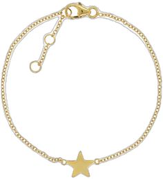 Minimalist Bracelets With Star Charm, Gold Chain Bracelet With Star Charm, Gold Star Charm Chain Bracelet, Dainty Star-shaped Bracelets For Everyday Wear, Dainty Adjustable Chain Bracelet With Star Charm, Dainty Yellow Gold Star Bracelet, Celestial Gold Star Bracelets, Gold Star Bracelets For Everyday, Dainty Star Bracelet For Gifts