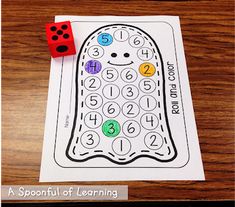 a printable activity for kids to learn numbers and counting with the help of two dices