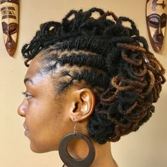 Loc Petal Styles, Loc Mohawk, Loc Petals, Loc Hairstyles, Dreads Girl, Beautiful Dreadlocks