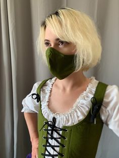 "Go back to the Renaissance Faire in style, and safety! Great for everyday wear or styled to match your festival ensembles. Choose from a wide range of colors or request a custom color to match your outfit (convo us for details!). Check out our matching Ren Faire bodice and mask sets: https://www.etsy.com/shop/PeriodCorsets?ref=seller-platform-mcnav&section_id=6250978 These are made using solid colored 100% America Made cotton. Choose from many colors (actual colors may vary slightly dependi Ren Faire Bodice, Historical Recipes, Ren Faire Costume, Fair Outfits, Mask Style, Festival Skirts, Kona Cotton, Fantasy Clothing, Mens Costumes