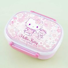 Hello Kitty Sakura Blossoms Bento Box - Blippo Kawaii Shop Hello Kitty Sakura, Hello Kitty Chopsticks, Tiny Chum, Sanrio Bento Boxes, Sanrio Utensils, Cute Japanese Bento Boxes, Kawaii Bento Boxes Container, Cute Bento Boxes, Sakura Blossoms