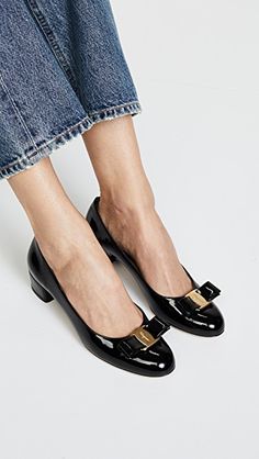 Salvatore Ferragamo Vara Low Heel Pumps Ferragamo Shoes Women, Low Pumps, 2023 Shoes, 2024 Shoes, Fashionista Outfits, Ferragamo Pumps, Beautiful Wardrobe, Character Fashion, Low Heel Pumps