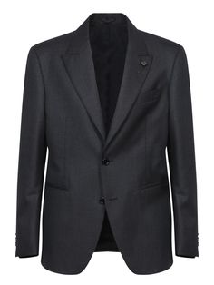 Elegant Lardini blue wool suit, perfect for a sophisticated look; features refined details such as the lapel pin and contrasting fabric lining.Composition: 100% Virgin Wool Margiela Shoes, Gucci Hat, Versace Belt, Wool Suit, Blue Wool, Card Holder Leather, Lapel Pin, Italian Fashion, Luxury Boutique