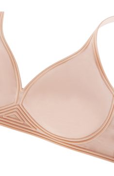 Flocked silicone lines offer comfortable support without any wires in an innovative, plunging contour bra made from soft, two-ply stretch cotton. 66% cotton, 34% elastane Machine wash, dry flat Made in Croatia Lounge Uk, Playtex Bras, Bra Support, Garment Details, Cotton Bras, High Relief, Wireless Bra, Plunge Bra, Support Bras