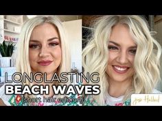 Harmonize Beauty Hair Tutorial, Beach Wave Tutorial Short Hair, Messy Beach Waves Short Hair, Hair Tutorial For Short Hair, Harmonize Beauty, Beachy Waves Tutorial, Beachy Curls, Easy Beach Waves, Beach Waves Hair