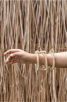 Description Handcrafted from natural materials these bangles add a simplistic sophistication to any outfit. Wear as a single or a stacked statement. Ethically and sustainably crafted in Bali, Indonesia. Please note when you check out which three bracelets you would like in your set. Size3-3.5"MaterialsRattan Adjustable Bracelet With Natural Variations For Gift, Adjustable Bracelets With Natural Variations For Gift, Minimalist Handmade Bracelets For Beach, Adjustable Handmade Nature-inspired Bangle, Handmade Natural Color Bangle Bracelets, Handmade Natural Color Bangle Bracelet, Adjustable Natural Jewelry With Natural Variations, Natural Bangle Bracelets As Gift, Natural Color Bangle Bracelets As Gift