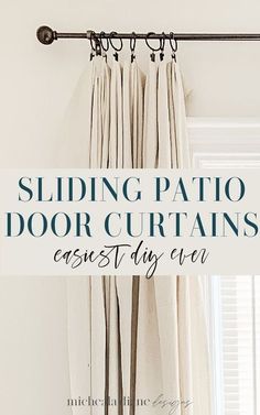 the sliding patio door curtains are easy to install and can be hung in any room