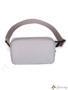 BirdinBag - Unisex Solid Color Minimalist Waist Bag - Sleek and Stylish Design Daily Use Belt Bag For Mobile Phone, Everyday Large Capacity Belt Bag, Everyday Large Capacity Rectangular Belt Bag, Solid Rectangular Belt Bag For Daily Use, Gray Rectangular Chest Bag For Travel, Gray Portable Chest Bag For Daily Use, Portable Gray Chest Bag For Daily Use, Everyday Shoulder Belt Bag, Rectangular Gray Shoulder Bag