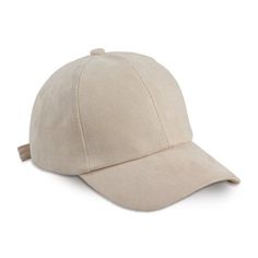 SOLID IVORY SUEDE BASEBALL CAP HAT Size: One Size. Color: Off-White. Off White Hat, Beige Cap, White Hats, Cream Hat, True Autumn, Suede Hat, Beige Hat, Italy Outfits, Fall Color Palette