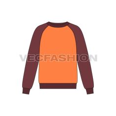 Fall Crew Neck Sweatshirt With Contrast Panels, Crew Neck Sweatshirt With Contrast Panels For Fall, Streetwear Crew Neck Sweatshirt With Contrast Panels, Raglan Sleeve Sweatshirt, Mens Holiday, Vector Sketch, Holiday Sweatshirt, Vector Template, Fashion Flats