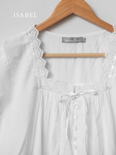 Nighty Designs, White Cotton Nightgown, Candle Crown, Cotton Nightgowns, The Woman In White, Cotton Nighties, White Nightgown, Christmas Wear, Spooky Stories