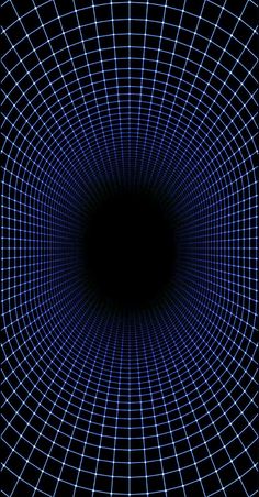 an image of a black hole with blue lines in the center on a black background