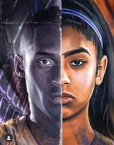 two different colored portraits of people one is black and the other is white