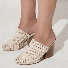 Women’s Off White/ Cream Heeled Mules Time & True Woven Block Heeled Clogs Cushion Comfort Sole Stylish Perfection For Season New Without Tags Size 8.5 Heeled Clogs, Cream Heels, Clog Heels, Mule Clogs, Mules Shoes, White Cream, Heeled Mules, Block Heels, Clogs