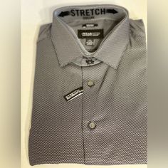 Own The Room Fitted Gray Collared Shirt, Fitted Collared Gray Shirt, Fitted Gray Shirt For Business Casual, Fitted Gray Business Top, Fitted Gray Top For Business, The Room, Mens Shirt Dress, Dress Shirts, Kenneth Cole