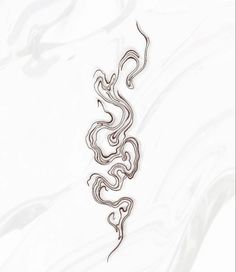 a drawing of a snake on a white background with some lines coming out of it