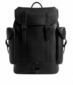 From COACH&#x2C; this backpack features:Glove-tanned leatherInside zip cell phone and multifunction pocketsInside laptop sleeveFits up to a 15" laptopDrawstring and snap closuresFabric liningTop handle with a 2.5" dropOutside snap pocketsAdjustable shoulder straps12 1/4" (L) x 16 1/2" (H) x 5 3/4" (W)LeatherSpot cleanImported. Coach Leather Rectangular Backpack, Functional Coach Leather Backpack, Coach Leather Backpack For Travel, Coach Travel Backpack, Classic Coach Leather Backpack For Travel, Coach Leather Backpack With Adjustable Strap For Travel, Coach Business Backpack, Coach Rectangular Leather Backpack For Travel, Coach Leather Travel Backpack