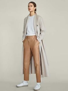 Womens Chinos, Leather Panel, White Lace Blouse, Checked Trousers, Wrap Shirt, Pretty Blouses, Fitted Trousers, Effortless Elegance