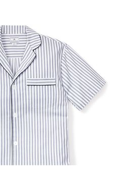 Keep cool as you lounge or dream in these classic ticking-striped short pajamas made from cotton that gets softer with each washing. Top has notched collar; short sleeves Bottoms have elastic/drawstring waist 100% cotton Machine wash, tumble dry Imported Collared Cotton Sleepwear With Relaxed Fit, Relaxed Fit Cotton Sleepwear With Collar, Striped Summer Sleepwear, Cotton Collared Sleepwear For Lounging, Collared Cotton Sleepwear For Lounging, Classic Summer Sleepwear, Classic Summer Sleepwear For Loungewear, Striped Relaxed Fit Pajama Shorts For Loungewear, Casual Striped Sleepwear For Home