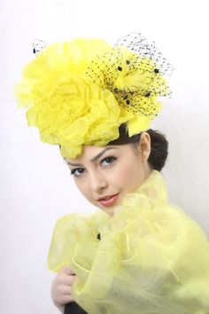 FREE SHIPPING! Kentucky derby fascinator, Royal Ascot hat, Couture hat, Wedding headpiece, Yellow fascinator, couture hat, couture millinery by IrinaSardarevaHats on Etsy https://www.etsy.com/listing/229340256/free-shipping-kentucky-derby-fascinator Yellow Fascinator, Navy Fascinator, Edwardian Hat, Green Fascinator, Modern Hat, Kentucky Derby Fascinator, Royal Ascot Hats, Derby Fascinator, Couture Hats