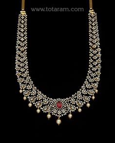 18 karat gold 'detachable / 4 in 1' diamond long necklace with color stones & culture pearls
      it can also be used as a short necklace
  length of the short necklace without back chain : 7.00 inches
  this product has a detachable pendant which can be used as a separate pendant with most chains.
  this product has inter changeable stones in the necklace and pendant.
   length of the pendant : 2.95 inches
  width of the pendant : 2.25 inches

  

introducing our exquisite 18 karat gold 'detac Diamond Long Necklace, Detachable Pendant, Back Chain, Color Stones, Short Necklace, Cultured Pearls, Necklace Length, Long Necklace, Stone Color