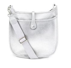 Approx.: 11.75 x 10.5 x 4 inches Handbag with removable strap Colors may vary on different viewing devices Silver Crossbody Bag, Silver Bag, Silver Bags, Beige Bag, Everyday Bag, Cross Body Bag, Small Bag, Rebecca Minkoff Hobo, Large Bags