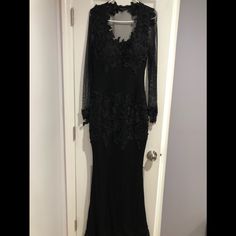 Form Fitted One Of A Kind Black Gown Dresses Designer, Black Gown, Long Gown, Designer Dresses, Wedding Dresses, Womens Dresses, Dresses, Women Shopping, Black