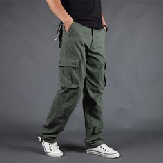 Category:WE-Pants; Season:Spring   Fall; Fabric:100% Cotton; Gender:Men's; Style:Classic,Casual,Fashion; Occasion:Daily,Outdoor,Camping  Hiking; Fit Type:Regular Fit; Function:Wearable; Waistline:Mid Waist; Pattern:Plain; Design:Button,Multi Pocket; Pants Type:Trousers,Cargo Pants,Tactical Pants,Hiking Pants; Fly Type:Button; Front page:FF; Listing Date:08/09/2024; Production mode:External procurement; Hips:; Length:; Waist: Mens Trousers Fashion, Cropped Pants Men, Cotton Pants Men, Loose Overalls, Cargo Pants Style, Men's Cargo Pants, Tactical Cargo Pants, Workwear Shorts, Cotton Casual Pants