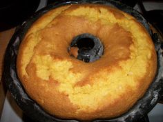 a bundt cake sitting on top of a stove