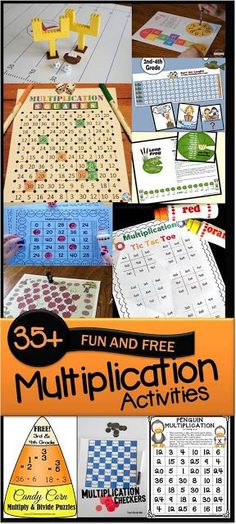 the fun and free printable activities for kids to use with their math skills, including games