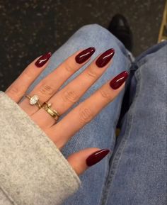 Red Summer Nails, Solid Color Nails, Plain Nails, September Nails, Classy Acrylic Nails