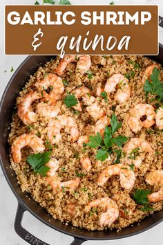 Make a quick and healthy dinner with this garlic shrimp and quinoa recipe. Full of flavor and protein, it's perfect for a busy weeknight! Quinoa And Shrimp Recipes, Shrimp And Quinoa Recipes, Shrimp With Quinoa, Quinoa Meals, Shrimp Quinoa, Comforting Recipes, Spicy Garlic Shrimp, Shrimp And Quinoa, Quinoa Recipes Healthy