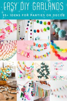 easy diy garlands for parties or decor