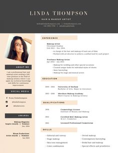 a professional resume template with an image on the front and back cover, in light brown