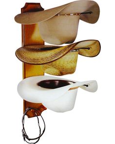 BB Ranch® Rolled Oak 3 Tiered Cowboy Hat Rack | Boot Barn Diy Cowboy Hat Rack, Vibe House, Ivy Room, Diy Hat Rack, Straw Cowgirl Hat, Cowboy Hat Rack, Brown Cowboy Hat, Hat Racks, Western Bedroom Decor