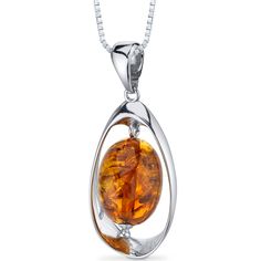 Peora.com - Amber Pendant Necklace Sterling Silver Cognac Color Large Oval SP11108, $39.99 (http://www.peora.com/amber-pendant-necklace-sterling-silver-cognac-color-large-oval-sp11108) Blue Sapphire Pendant, Sapphire Necklace Pendants, Amber Gemstone, Cognac Color, Amber Pendant, Necklace For Girlfriend, Bee Necklace, Promise Rings For Her, Mom Jewelry