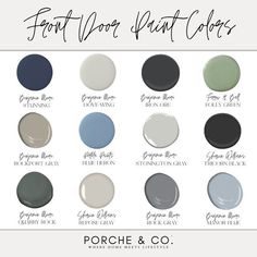 the most popular paint colors from porche & co, which are available in different shades