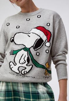 Christmas Sweater Outfits, Geek Clothes, Sportswear Trends, Chunky Knit Jumper, Sweater Season, Snoopy Christmas, Xmas Sweater, Dog Sweatshirt, Christmas Jumper