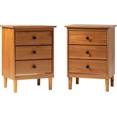 two small wooden drawers sitting next to each other