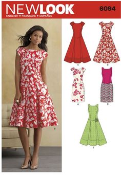 a women's dress and top sewing pattern from new look